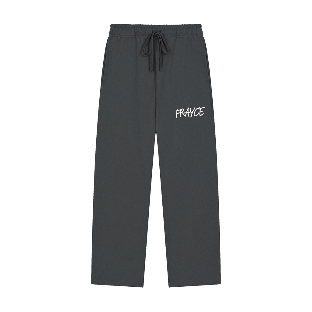 Solid Color Straight-Leg Sweatpants
