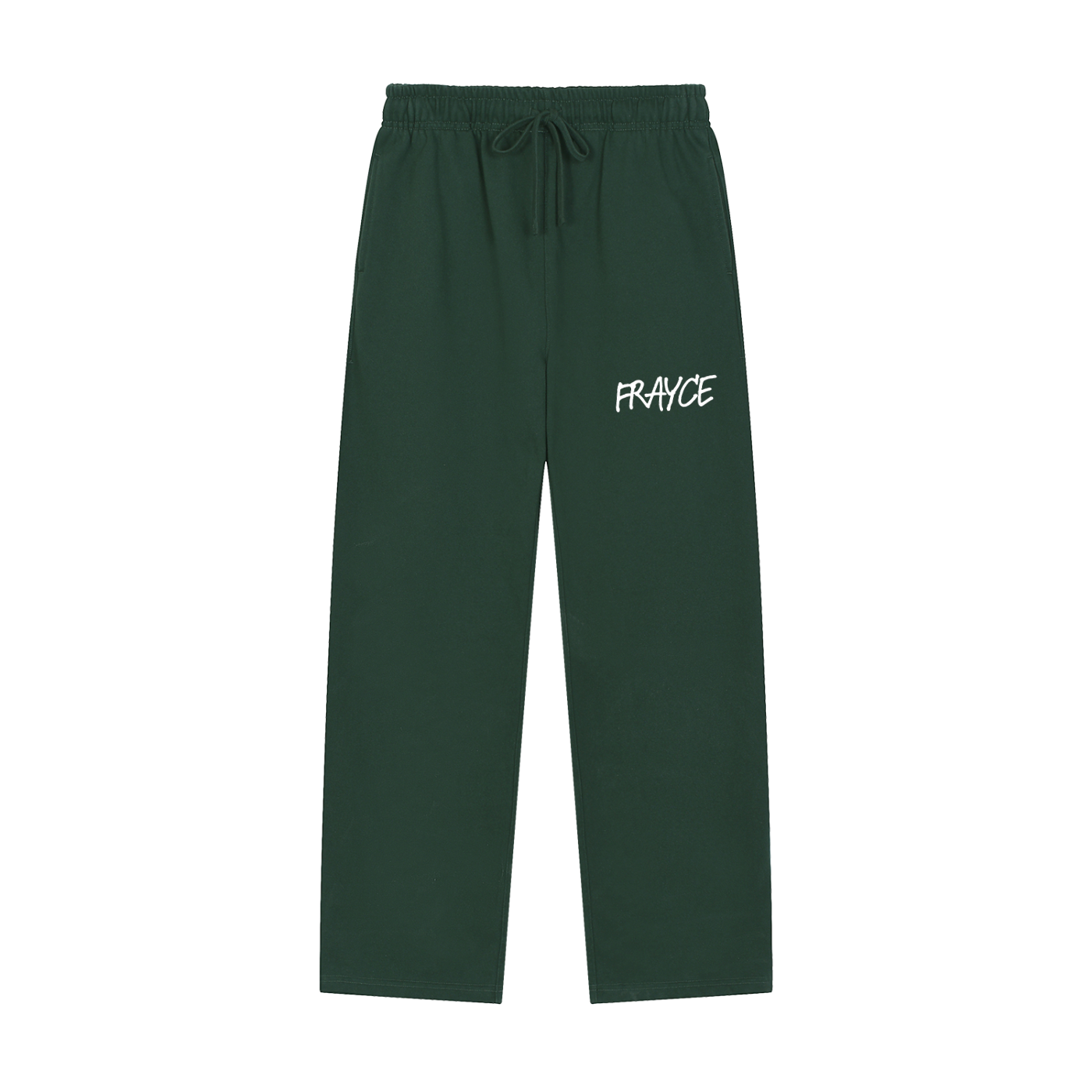 Solid Color Straight-Leg Sweatpants