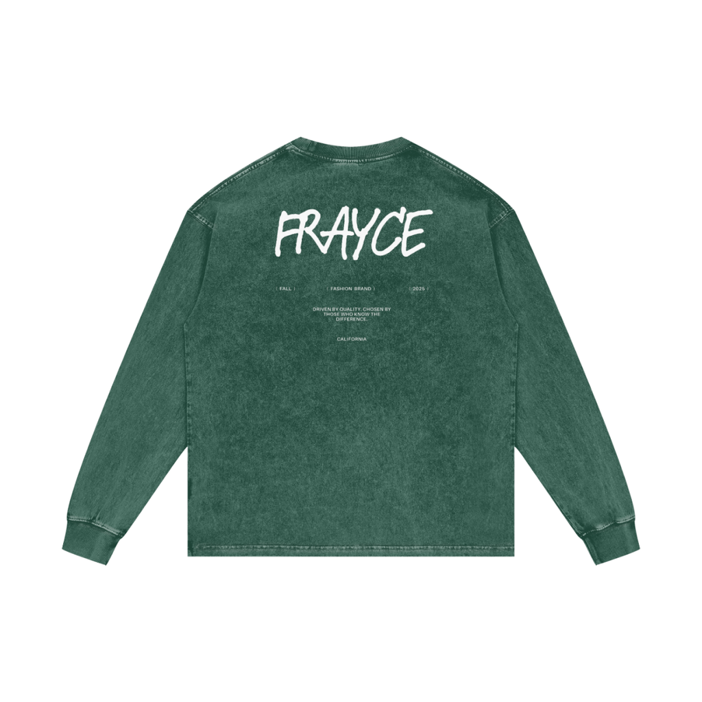 Acid Wash Oversize Long Sleeve T-Shirt - Frayce Apparel