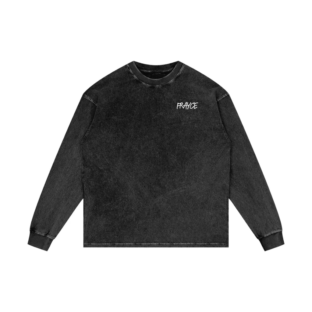 Acid Wash Oversize Long Sleeve T-Shirt - Frayce Apparel