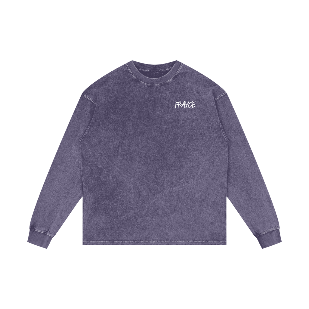 Acid Wash Oversize Long Sleeve T-Shirt - Frayce Apparel