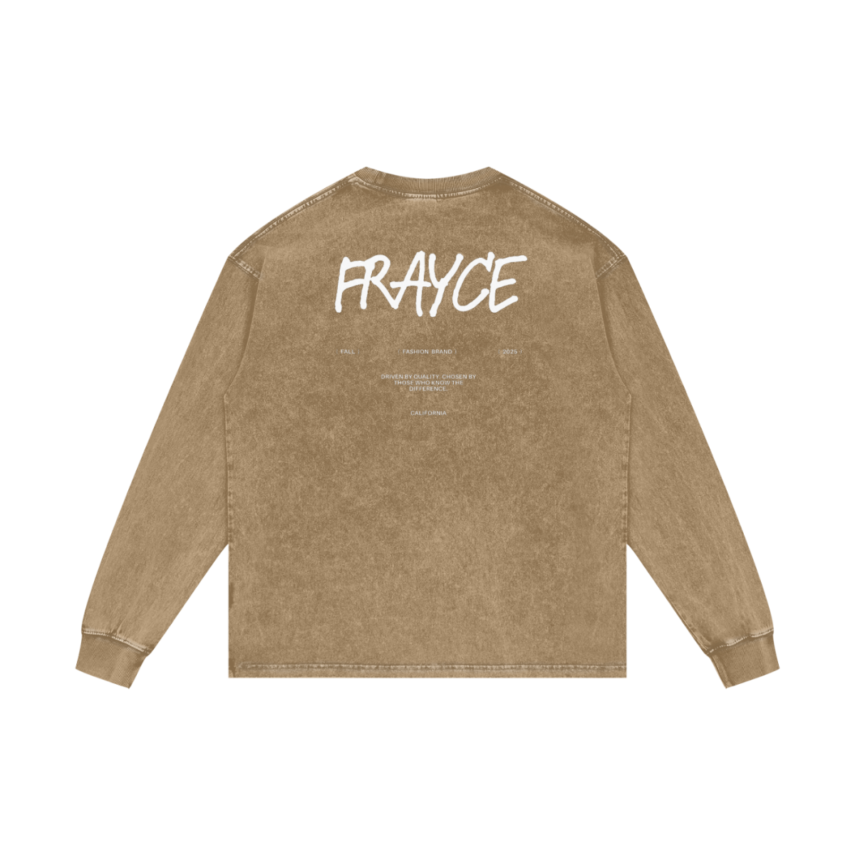 Acid Wash Oversize Long Sleeve T-Shirt - Frayce Apparel