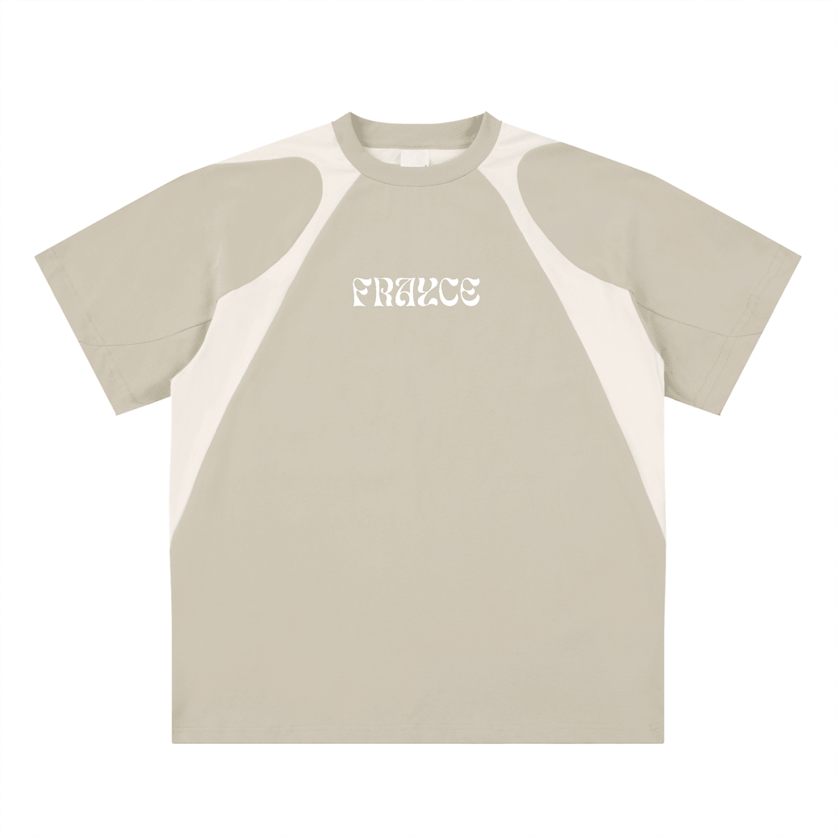 Contrast Panel Cotton T-Shirt - Frayce Apparel