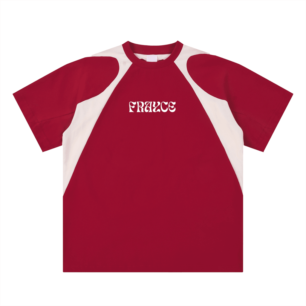 Contrast Panel Cotton T-Shirt - Frayce Apparel