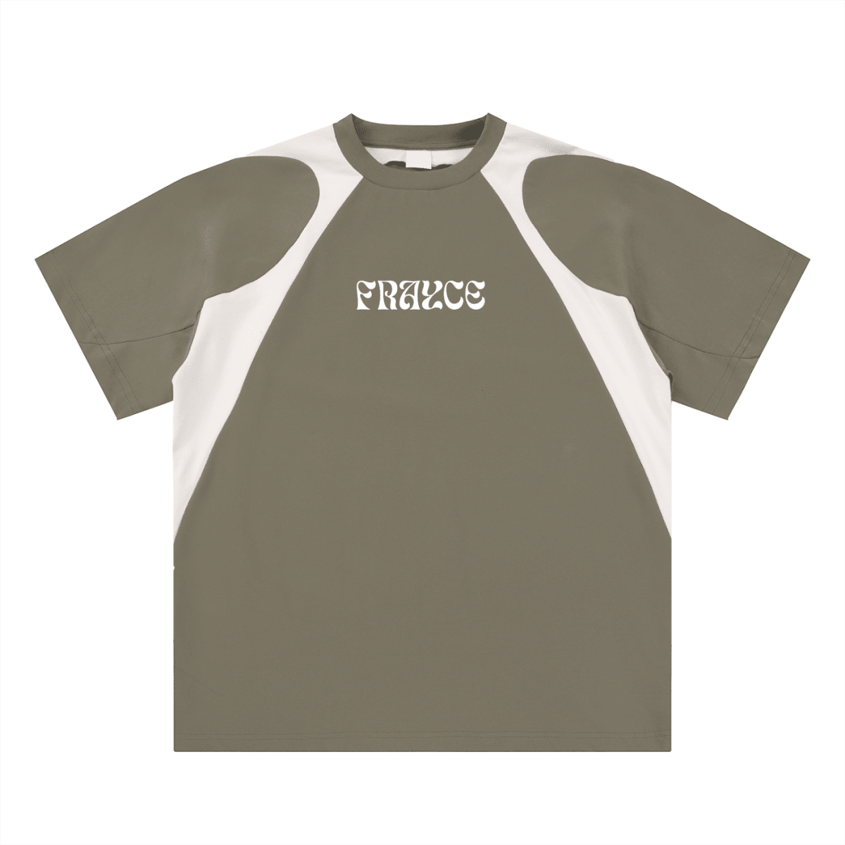 Contrast Panel Cotton T-Shirt - Frayce Apparel