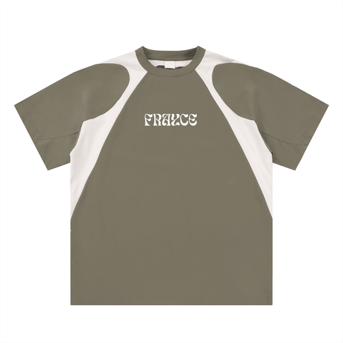 Contrast Panel Cotton T-Shirt - Frayce Apparel