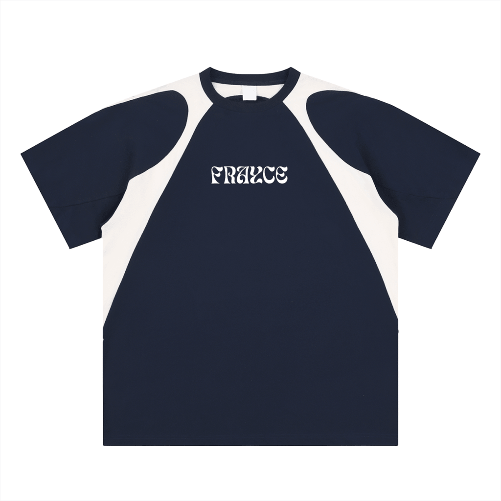 Contrast Panel Cotton T-Shirt - Frayce Apparel