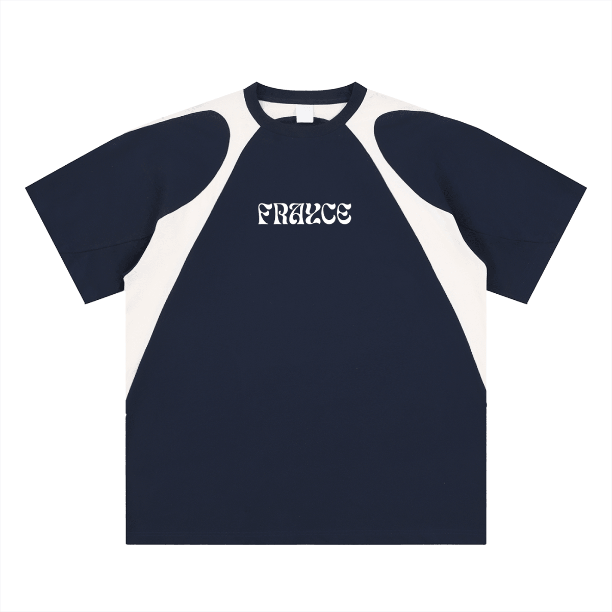 Contrast Panel Cotton T-Shirt - Frayce Apparel