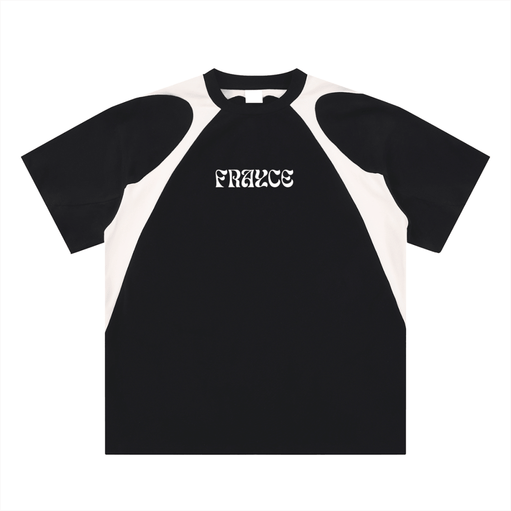 Contrast Panel Cotton T-Shirt - Frayce Apparel