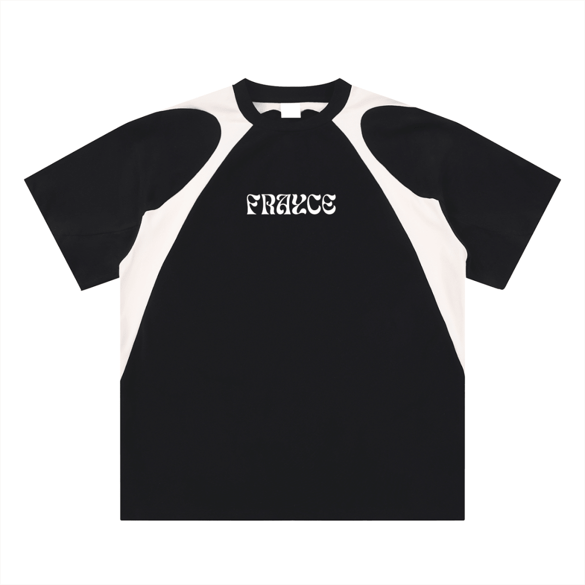 Contrast Panel Cotton T-Shirt - Frayce Apparel