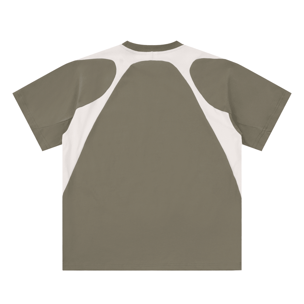 Contrast Panel Cotton T-Shirt - Frayce Apparel