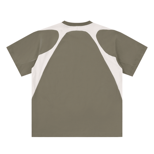 Contrast Panel Cotton T-Shirt - Frayce Apparel