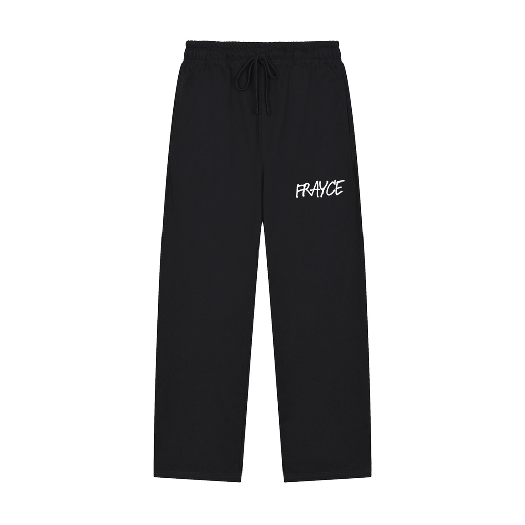 Solid Color Straight-Leg Sweatpants