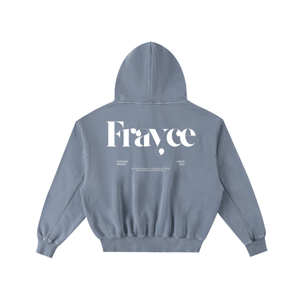 Frayed Enzyme Washed Fleece Hoodie - Frayce Apparel