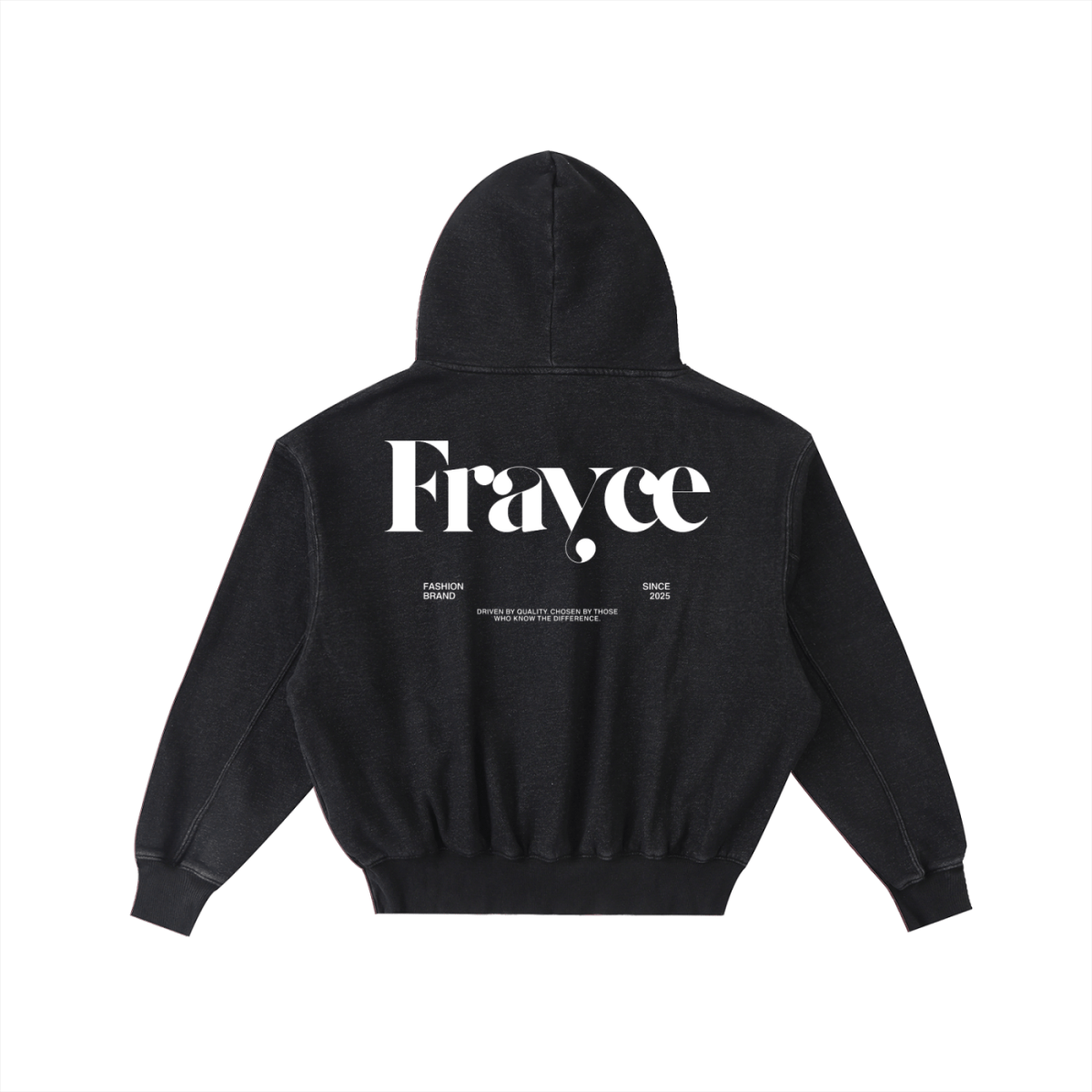 Frayed Enzyme Washed Fleece Hoodie - Frayce Apparel