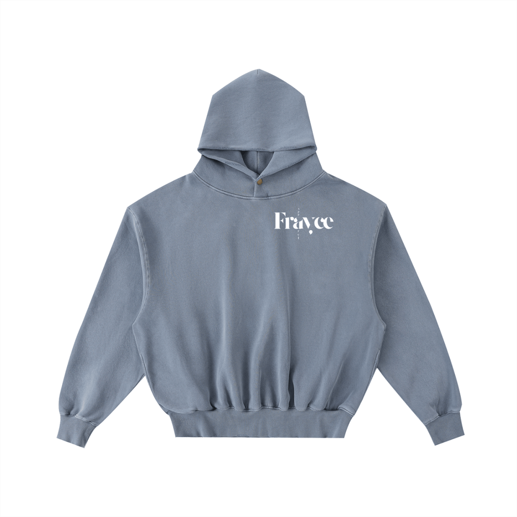 Frayed Enzyme Washed Fleece Hoodie - Frayce Apparel
