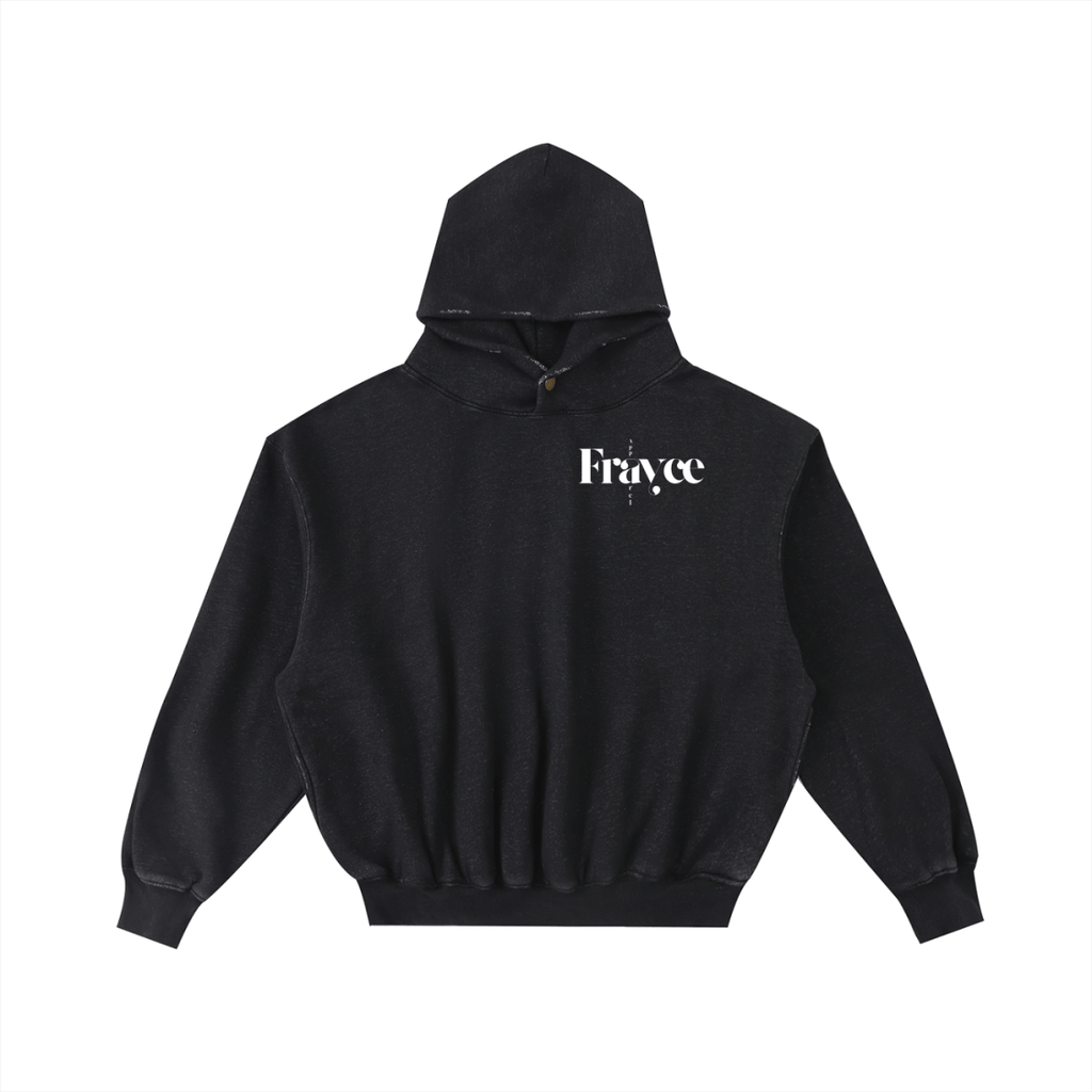 Frayed Enzyme Washed Fleece Hoodie - Frayce Apparel