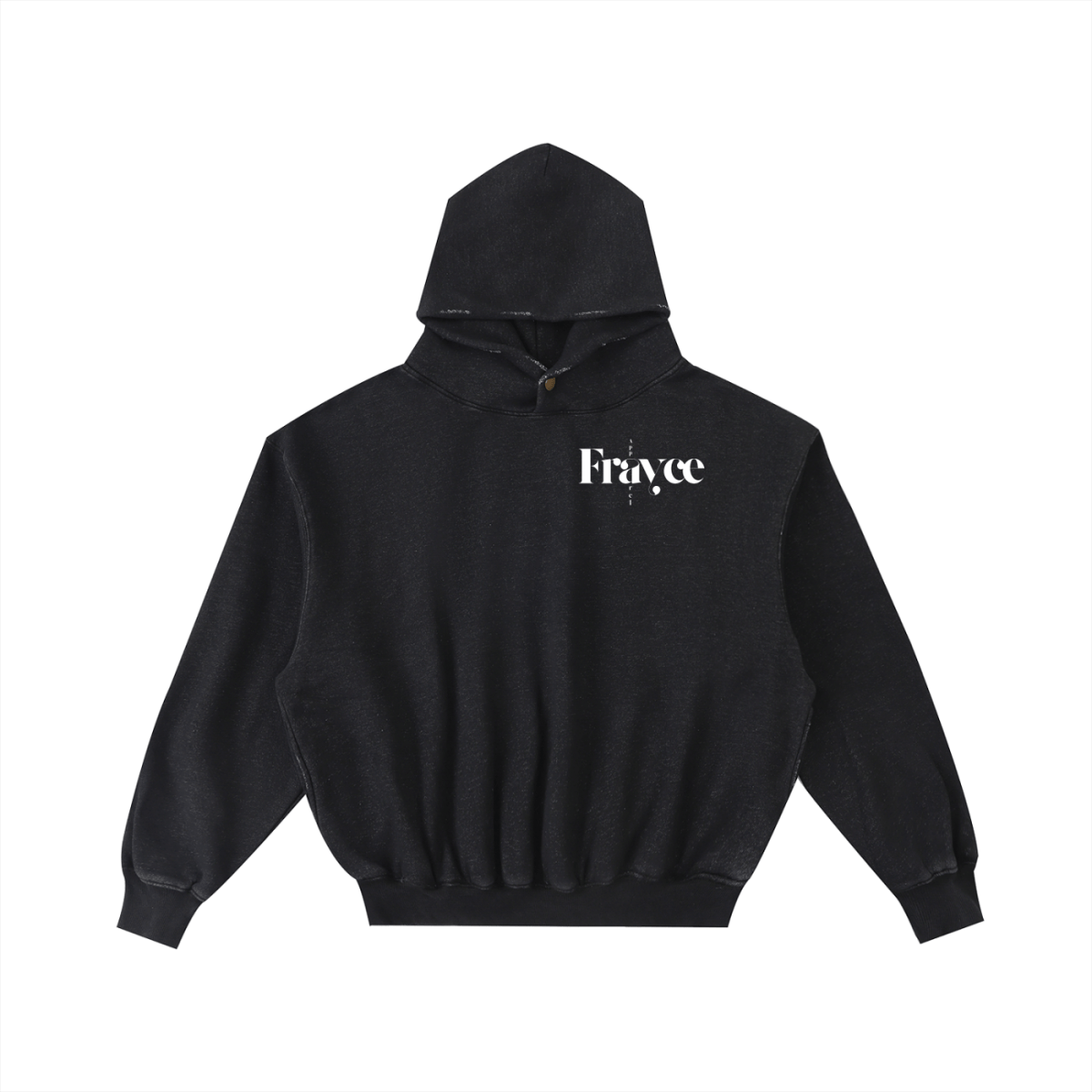 Frayed Enzyme Washed Fleece Hoodie - Frayce Apparel