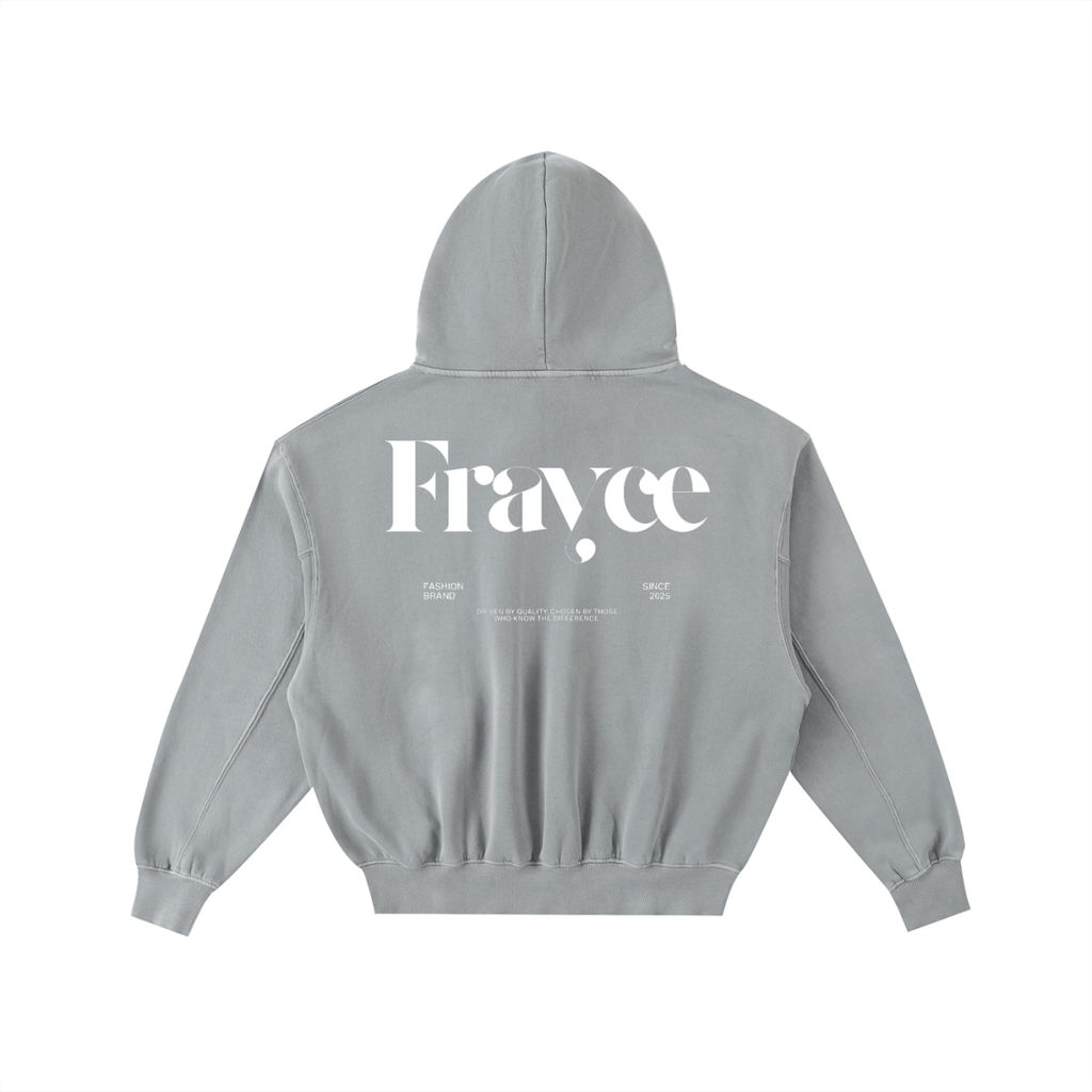 Frayed Enzyme Washed Fleece Hoodie - Frayce Apparel