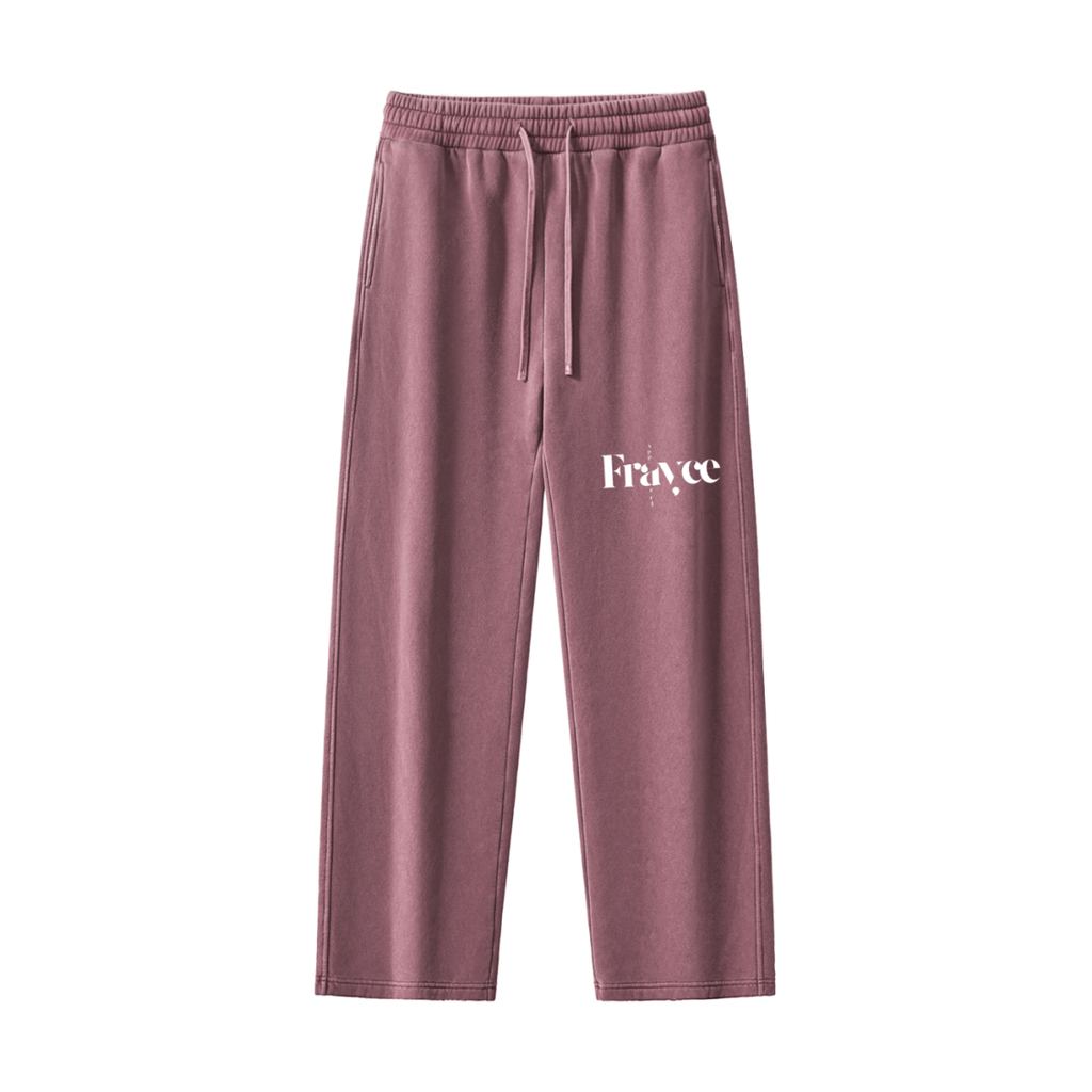 Frayed Enzyme Washed Fleece Sweatpants - Frayce Apparel
