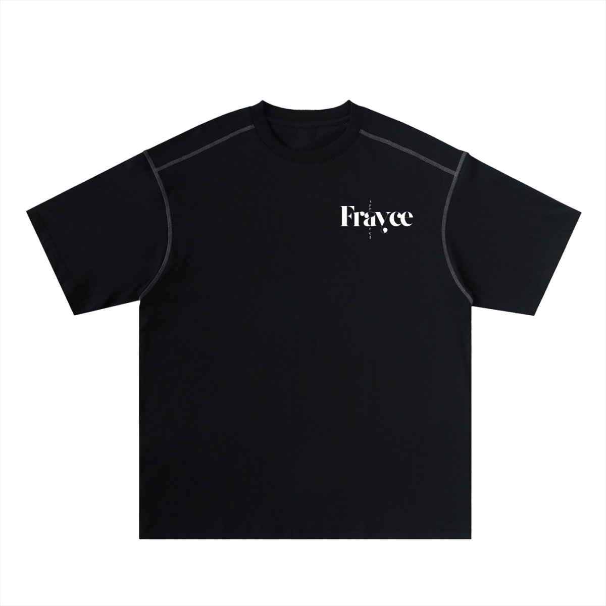 Oversized Contrast - Stitched Cotton Tee - Frayce Apparel