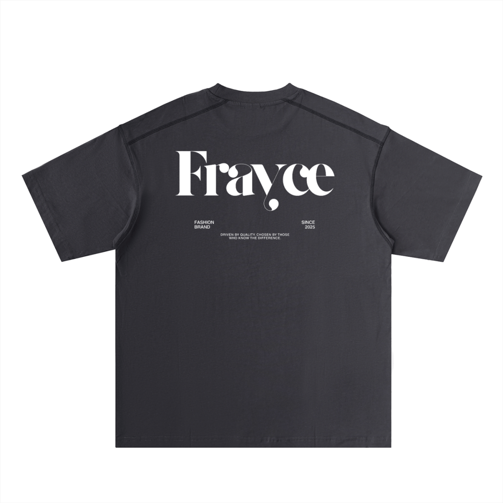 Oversized Contrast - Stitched Cotton Tee - Frayce Apparel
