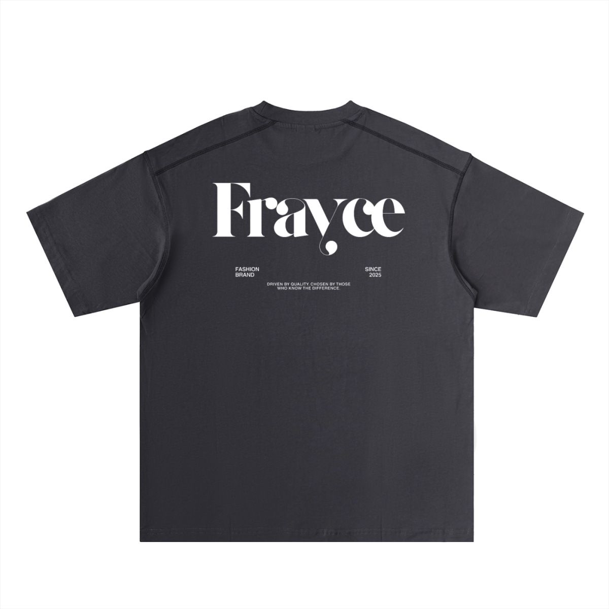 Oversized Contrast - Stitched Cotton Tee - Frayce Apparel