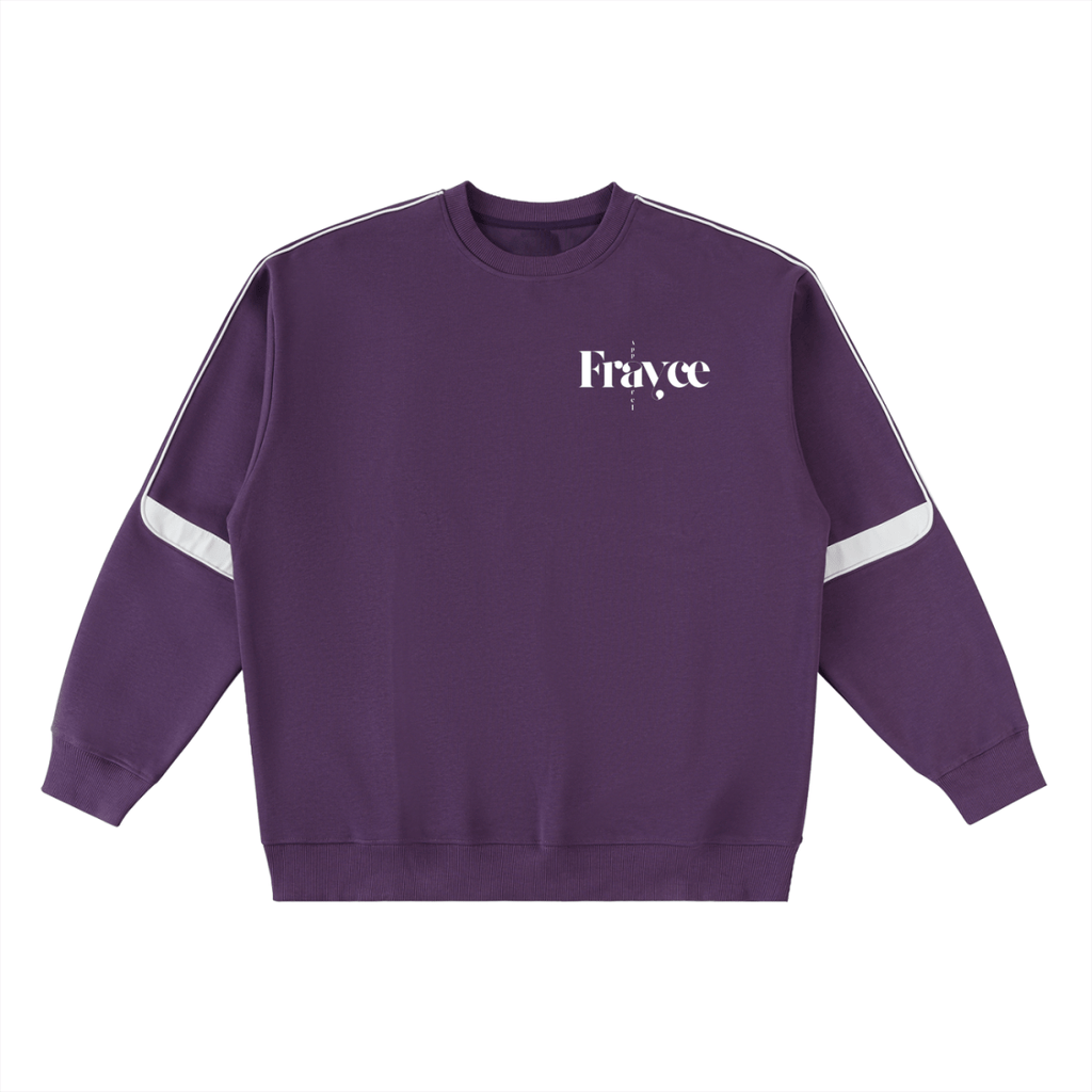 Oversized Crewneck Taped Sweatshirt - Frayce Apparel