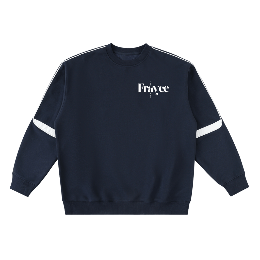 Oversized Crewneck Taped Sweatshirt - Frayce Apparel