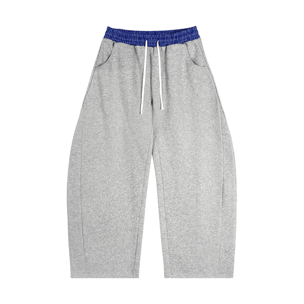 Plaid Waistband Barrel Sweatpants - Frayce Apparel