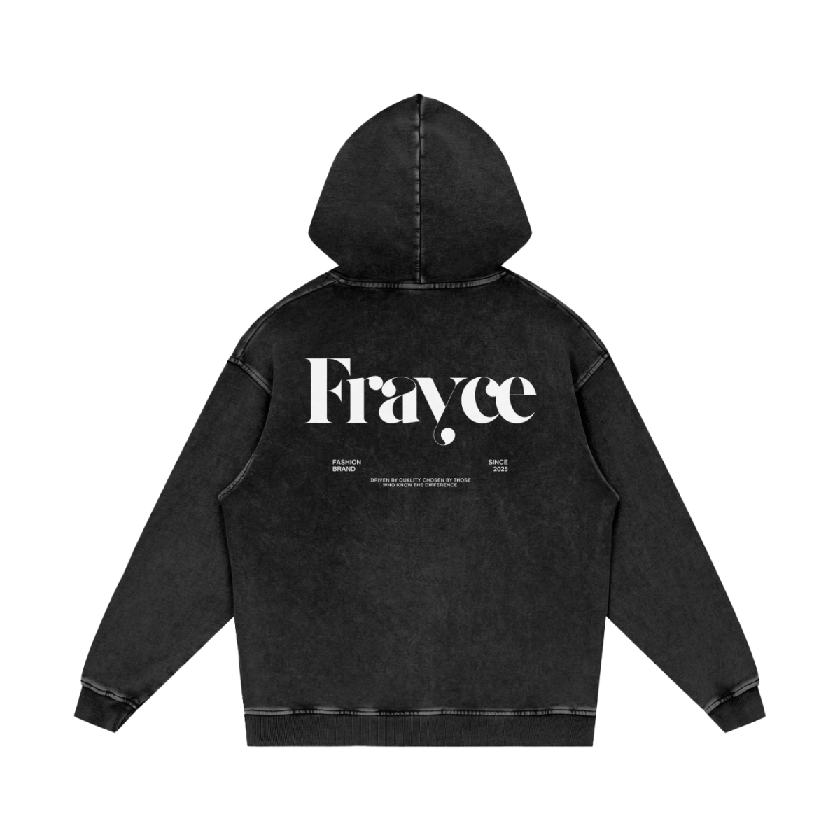 Snow Washed Loose Cotton Hoodie - Frayce Apparel