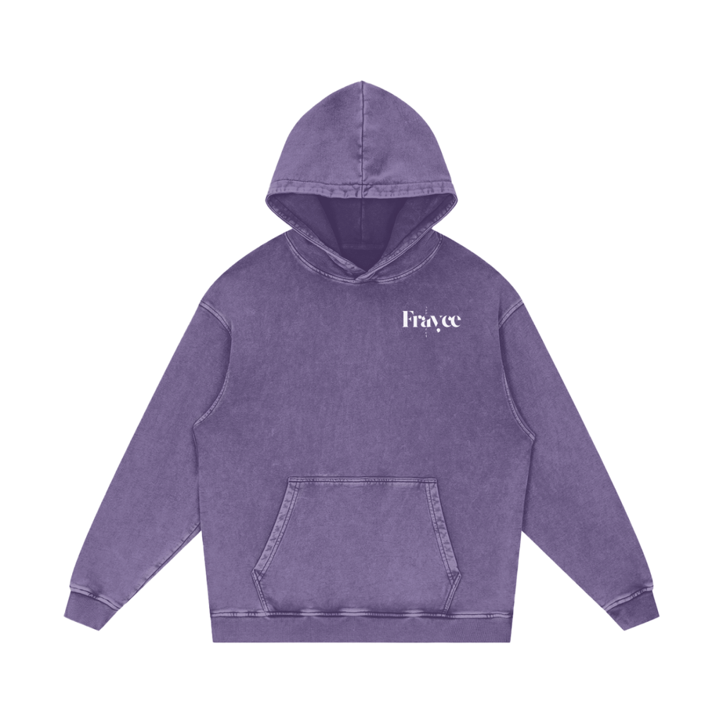Snow Washed Loose Cotton Hoodie - Frayce Apparel