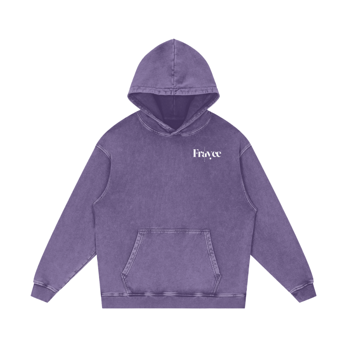 Snow Washed Loose Cotton Hoodie - Frayce Apparel
