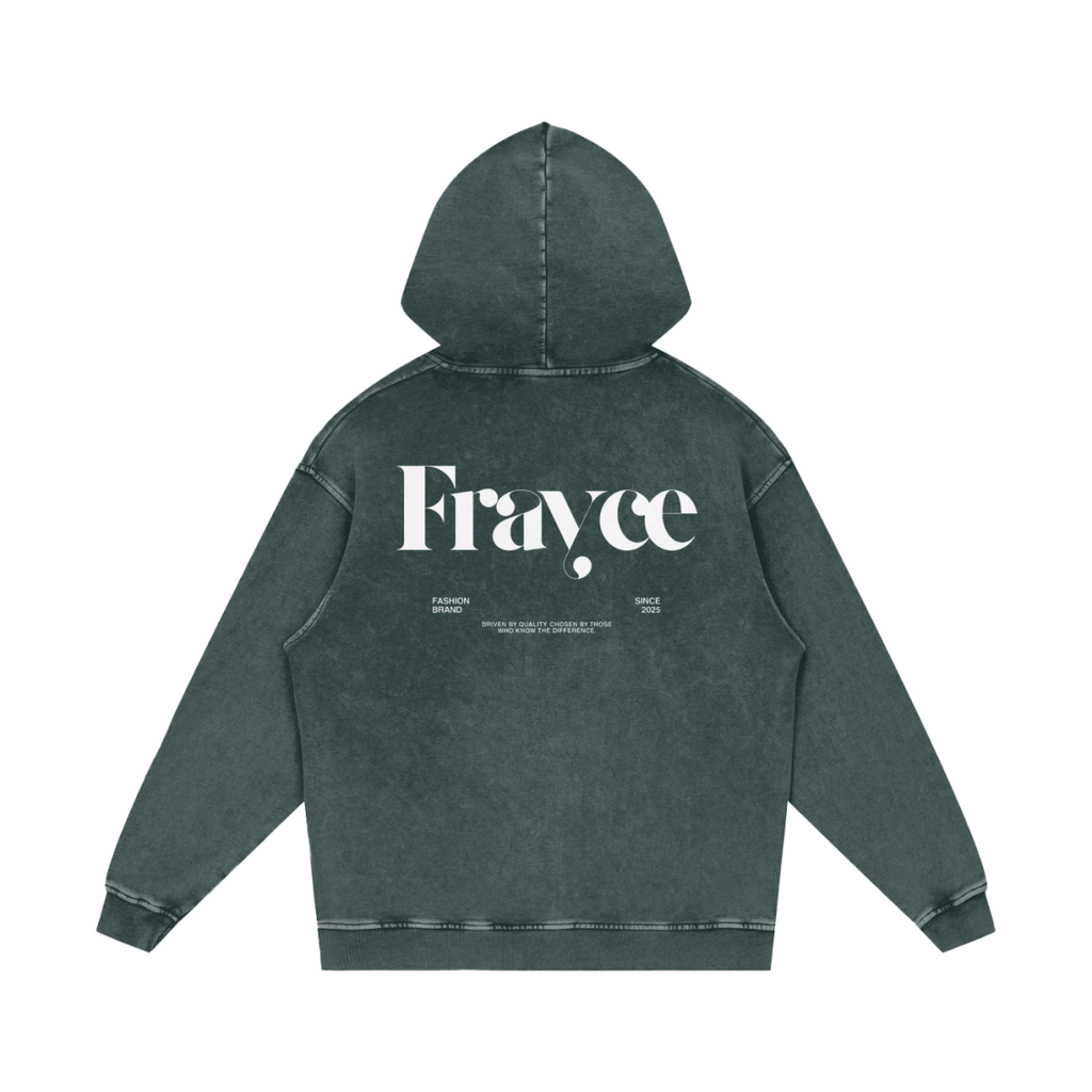 Snow Washed Loose Cotton Hoodie - Frayce Apparel