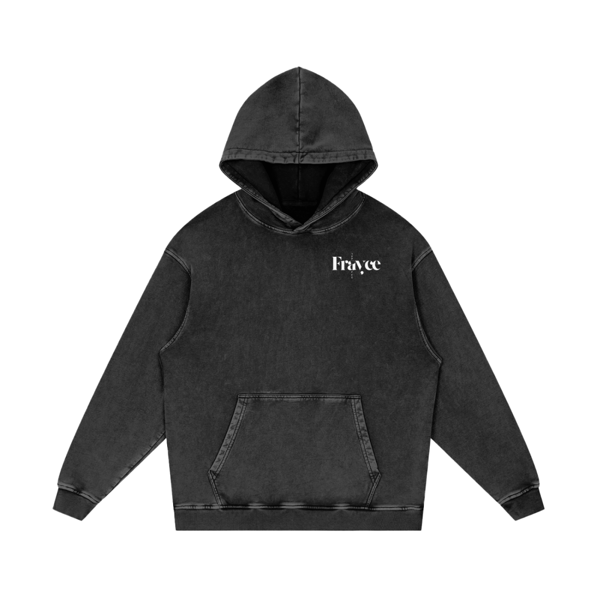 Snow Washed Loose Cotton Hoodie - Frayce Apparel