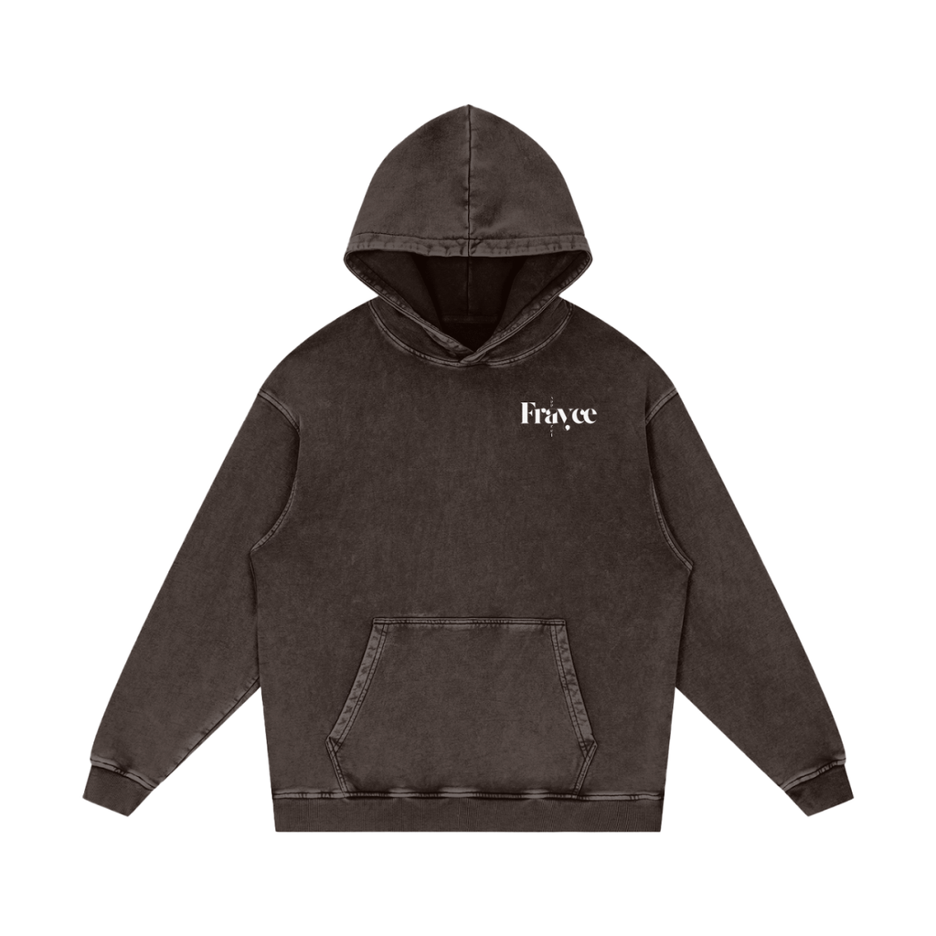 Snow Washed Loose Cotton Hoodie - Frayce Apparel