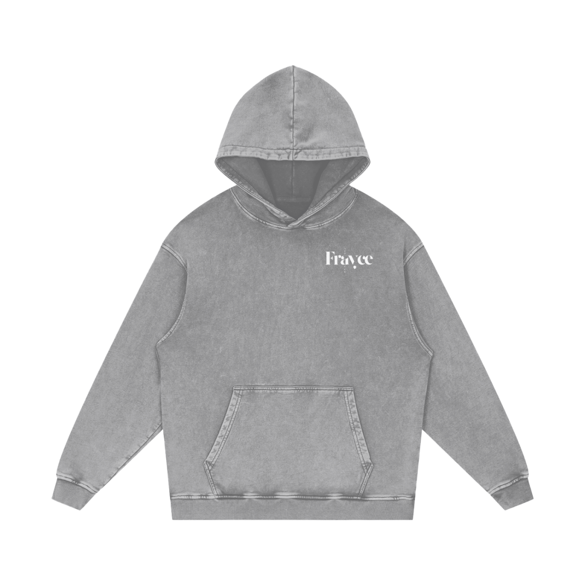 Snow Washed Loose Cotton Hoodie - Frayce Apparel