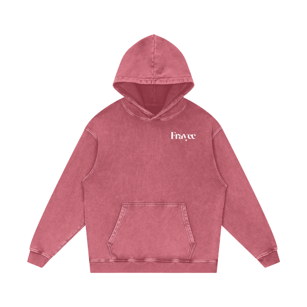 Snow Washed Loose Cotton Hoodie - Frayce Apparel