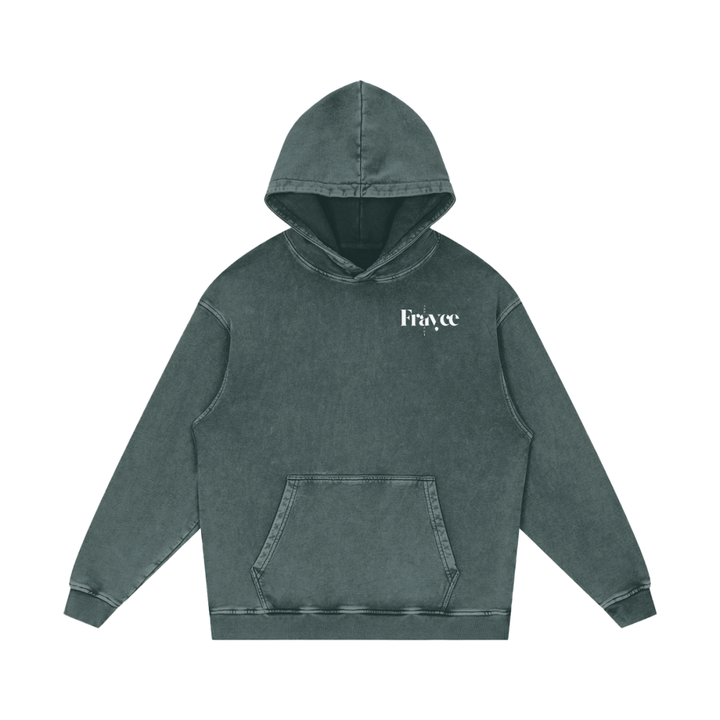 Snow Washed Loose Cotton Hoodie - Frayce Apparel