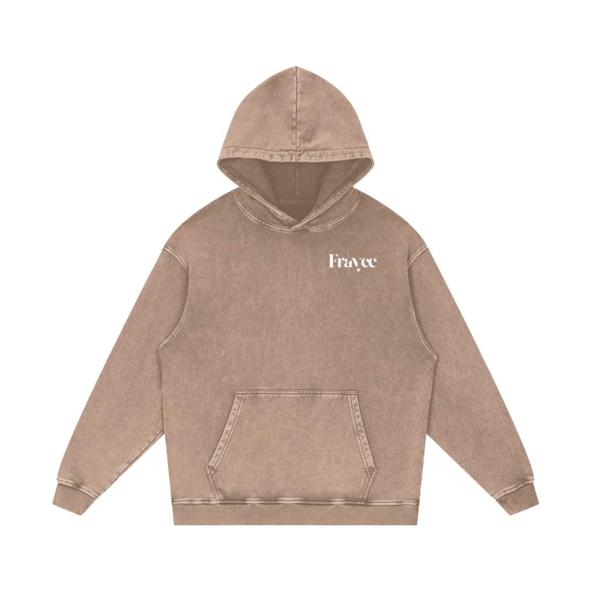 Snow Washed Loose Cotton Hoodie - Frayce Apparel