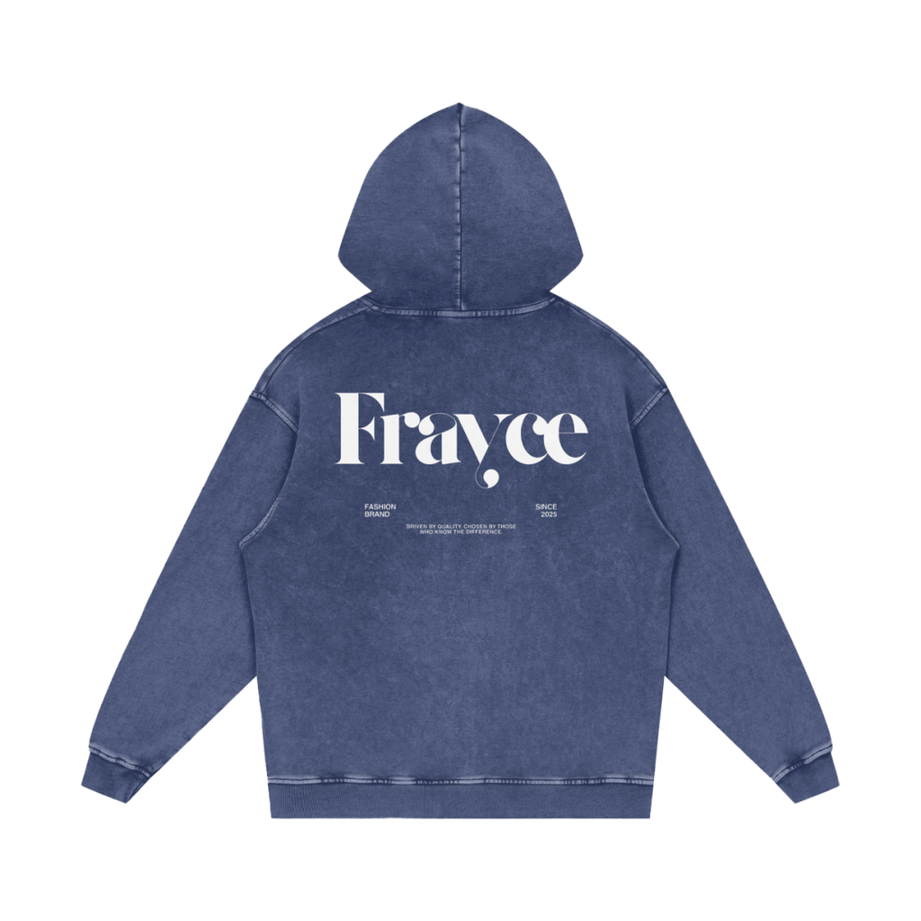 Snow Washed Loose Cotton Hoodie - Frayce Apparel