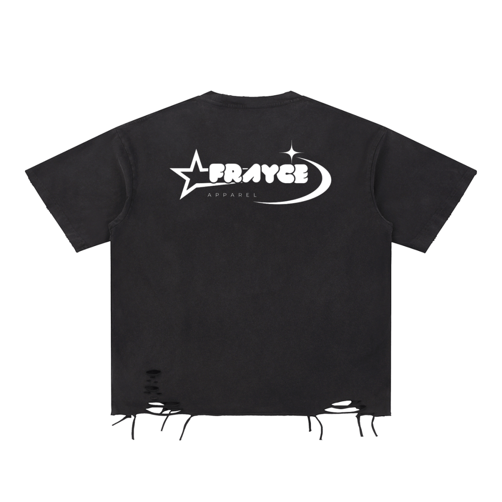 Snow Washed Raw - Hem T-Shirt - Frayce Apparel