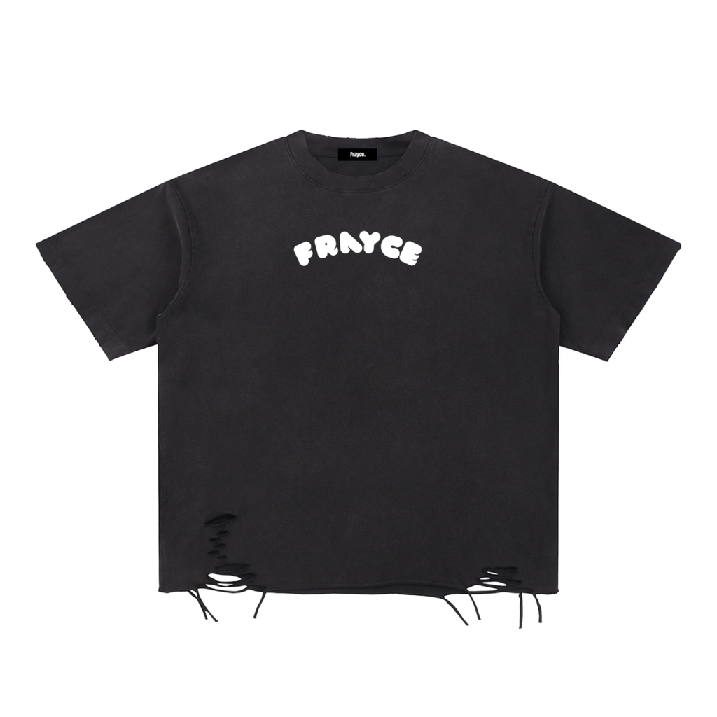 Snow Washed Raw - Hem T-Shirt - Frayce Apparel